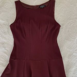 Nanette Lepore burgundy fit and flare dress